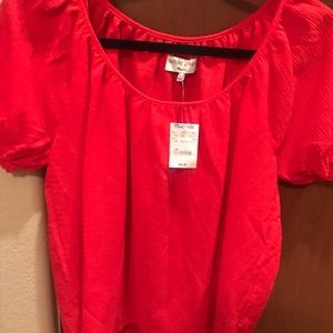 Madewell red blouse,NWT